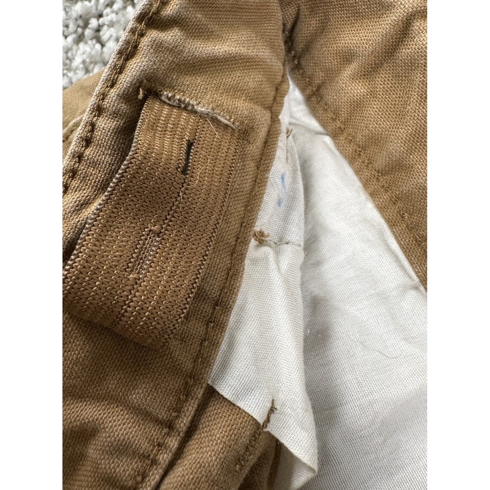 Old Navy Boys Baggy Cargo Pants Khaki Beige Pockets Y2K 90s Style 7 Slim - Picture 4 of 5